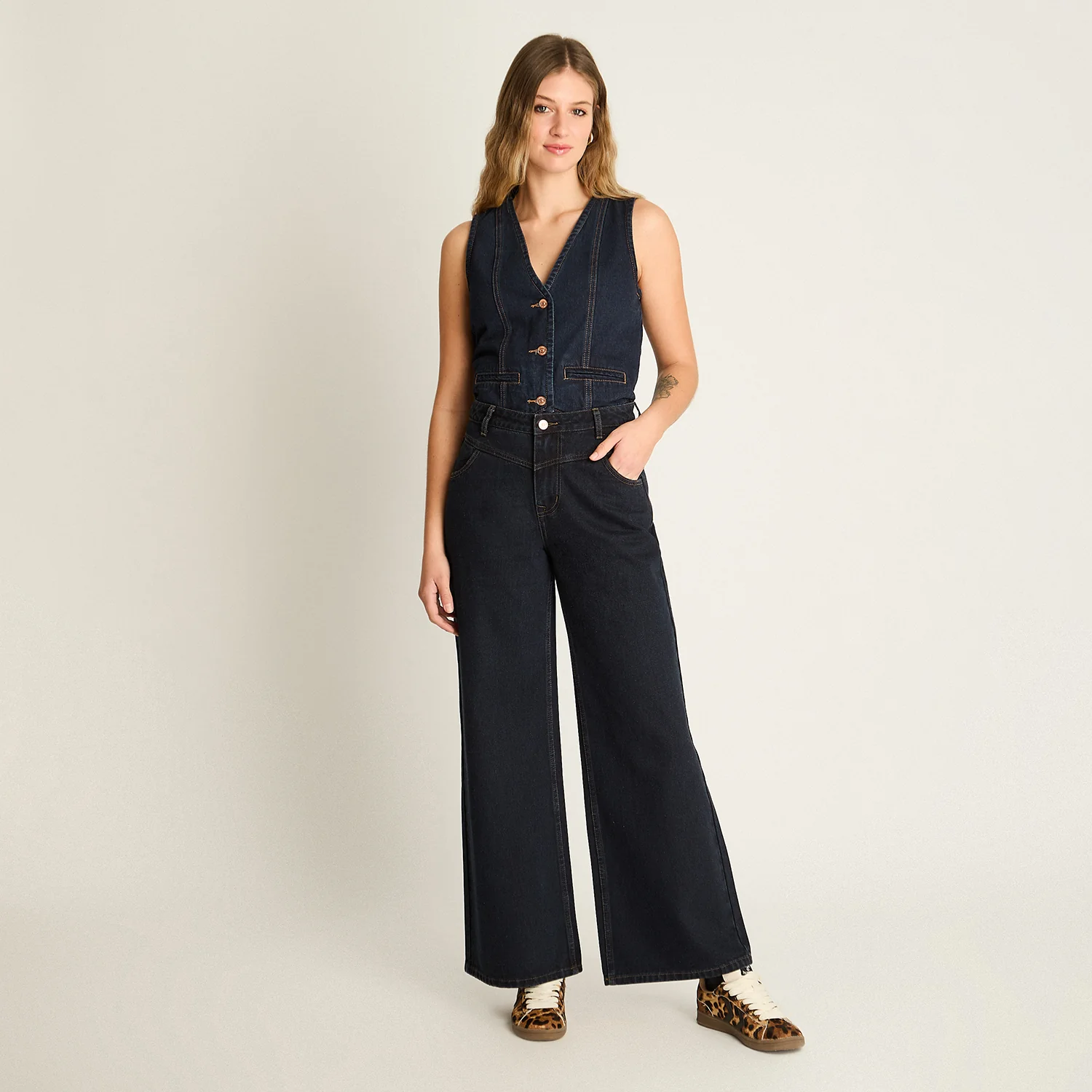 Jeans Azul Oscuro Palazzo - Image 4