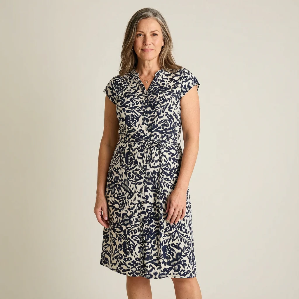 Vestido Midi Azul – Fresco, fluido y de Calce normal - Image 6